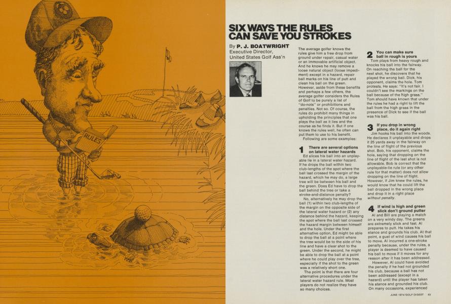 SIX WAYS THE RULES CAN SAVE YOU STROKES