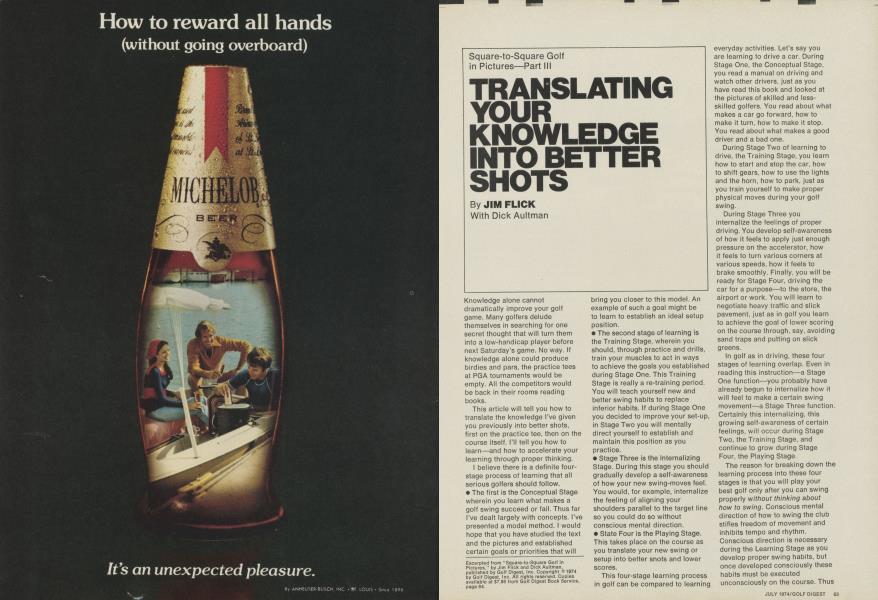 TRANSLATING YOUR KNOWLEDGE INTO BETTER SHOTS