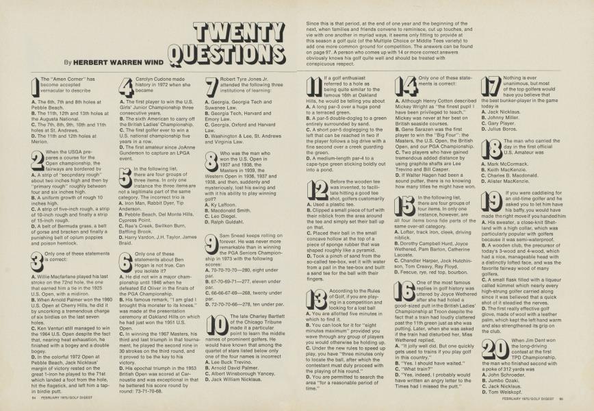 TWENTY QUESTIONS