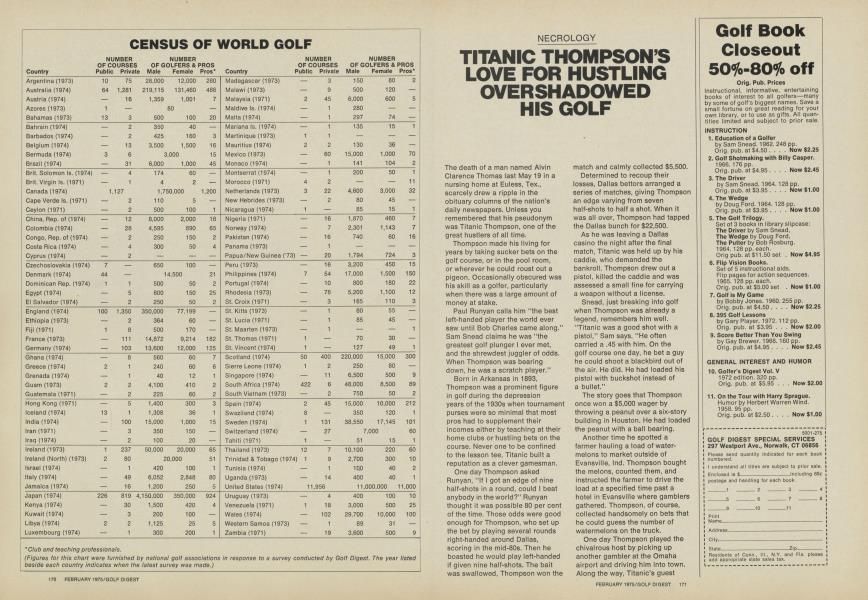 Titanic Thompson's love for hustling overshadowed his golf