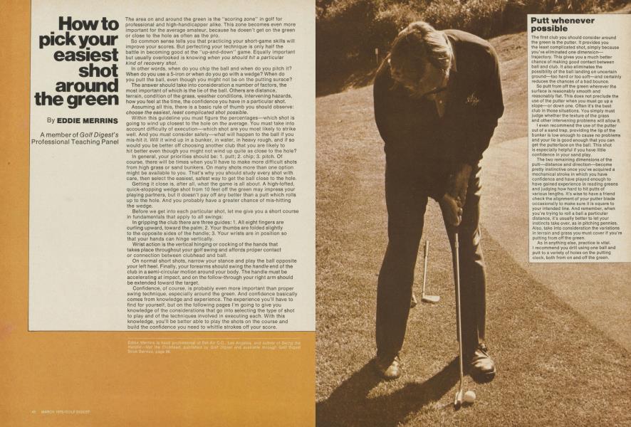 How to pick your easiest shot around the green