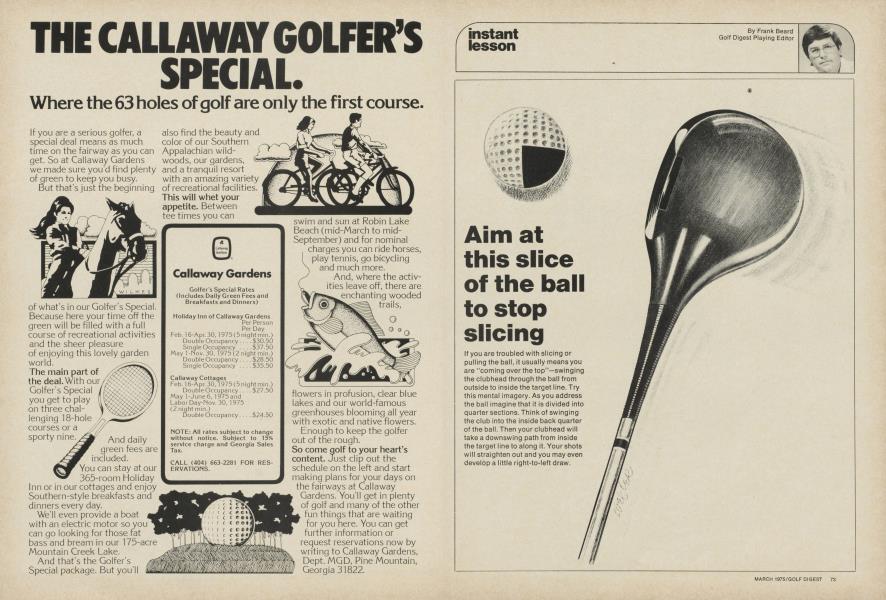 Aim at this slice of the ball to stop slicing