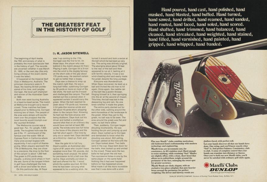 The Greatest Feat in the History of Golf