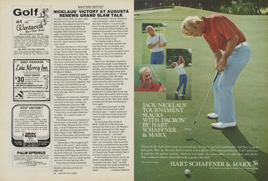 Nicklaus' victory at Augusta renews Grand Slam talk