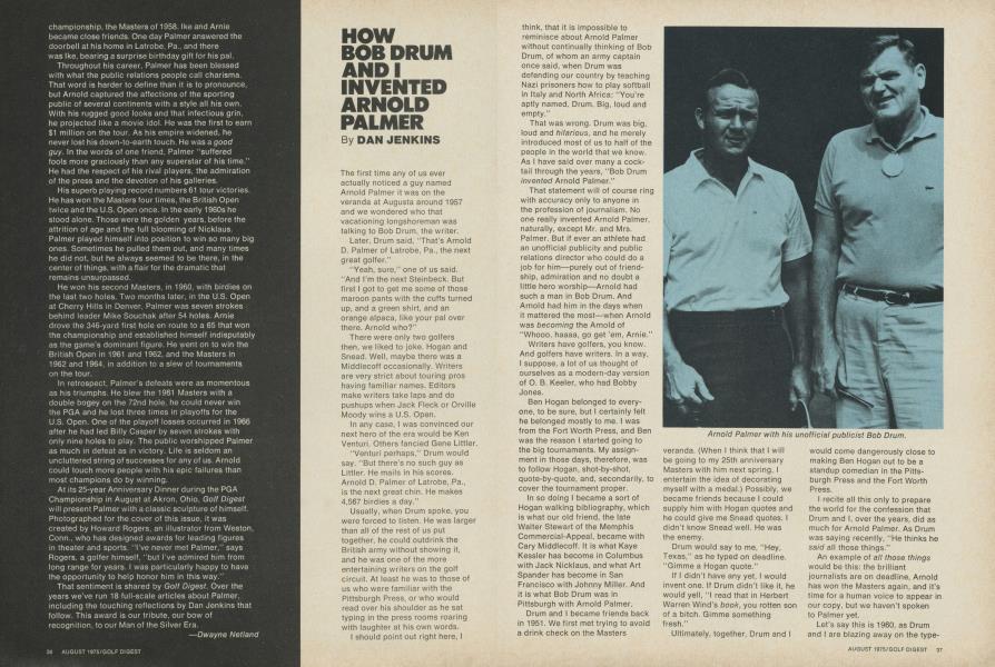 How Bob Drum and I invented Arnold Palmer