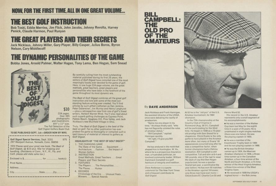 Bill Campbell: The old pro of the amateurs