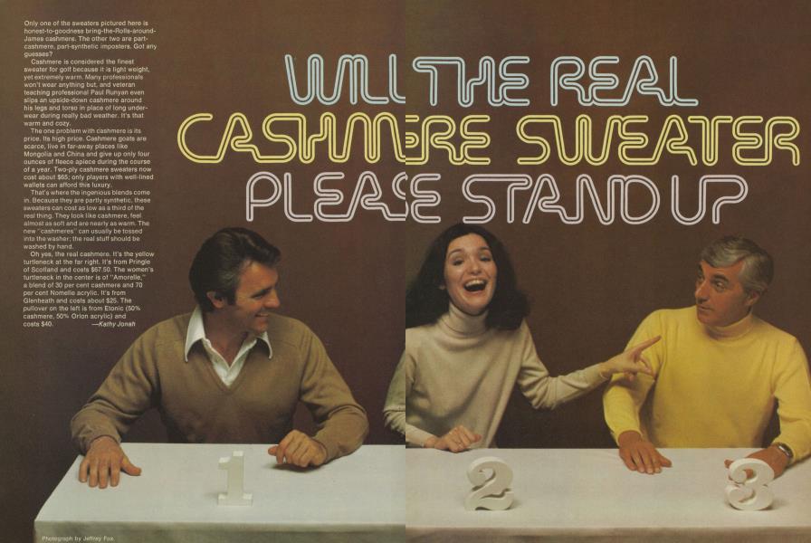 Will the real cashmere sweater please stand up?