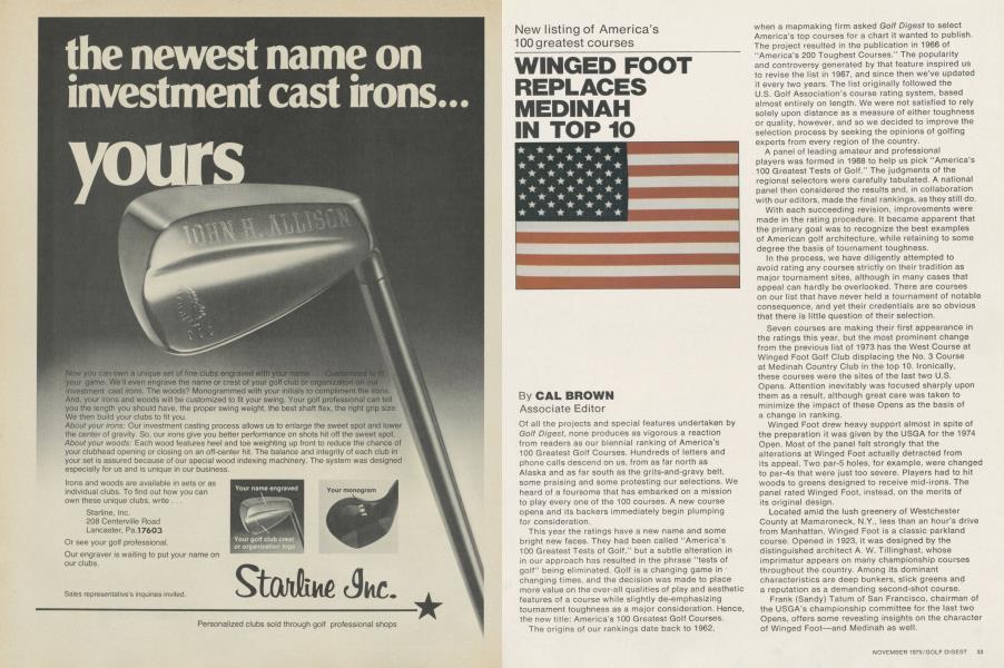 Winged Foot replaces Medinah in top 10
