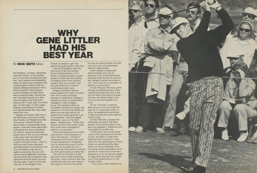 Why Gene Littler had his best year