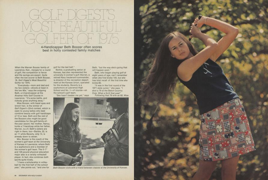 Golf Digest's Most Beautiful Golfer of 1975