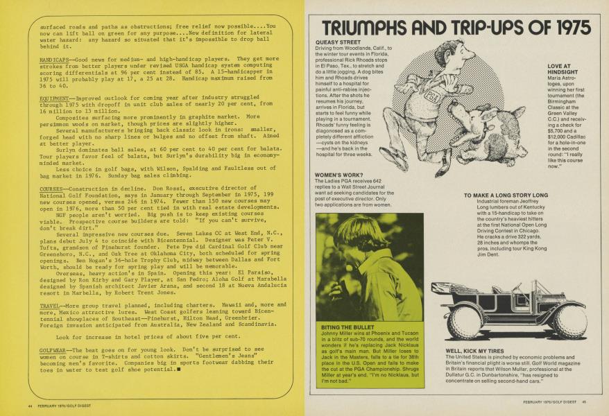 TRIUMPHS AND TRIP-UPS OF 1975