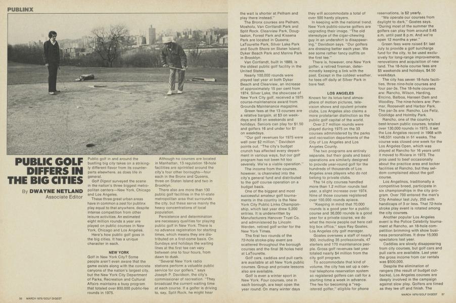PUBLIC GOLF DIFFERS IN THE BIG CITIES