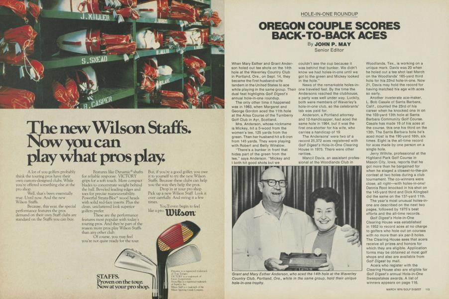 OREGON COUPLE SCORES BACK-TO-BACK ACES