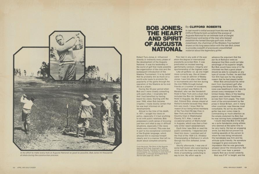 BOB JONES: THE HEART AND SPIRIT OF AUGUSTA NATIONAL