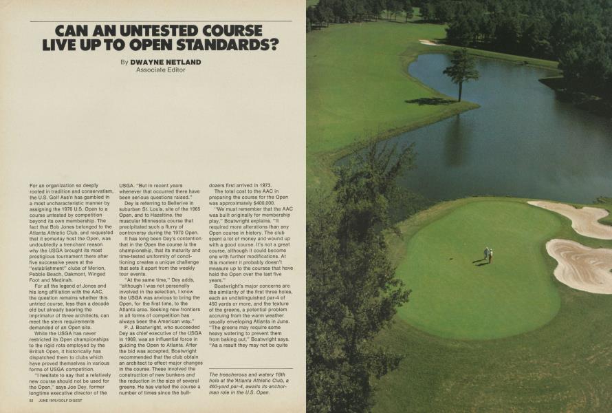 CAN AN UNTESTED COURSE LIVE UP TO OPEN STANDARDS?