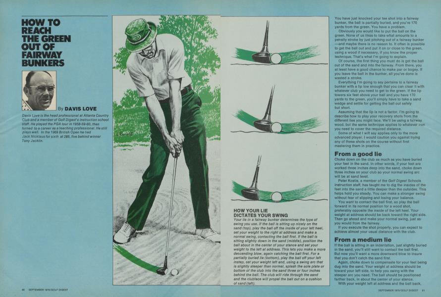 HOW TO REACH THE GREEN OUT OF FAIRWAY BUNKERS