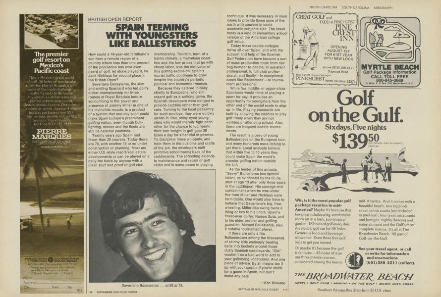 SPAIN TEEMING WITH YOUNGSTERS LIKE BALLESTEROS