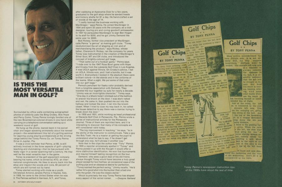 IS THIS THE MOST VERSATILE MAN IN GOLF?