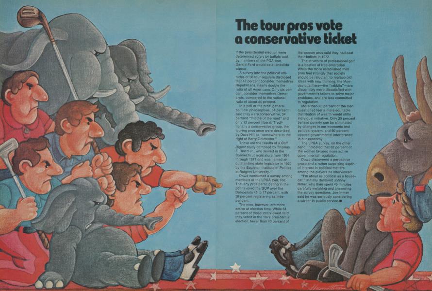 The tour pros vote a conservative ticket