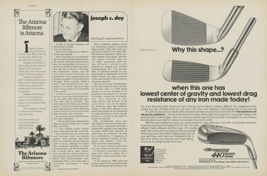 World golf: above politics