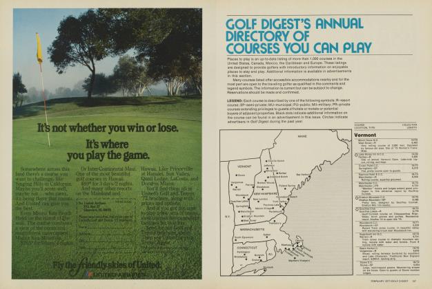 GOLF DIGEST’S ANNUAL DIRECTORY OF COURSES YOU CAN PLAY