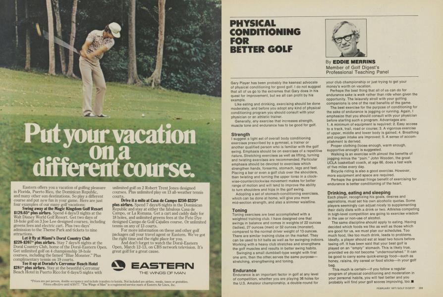 PHYSICAL CONDITIONING FOR BETTER GOLF