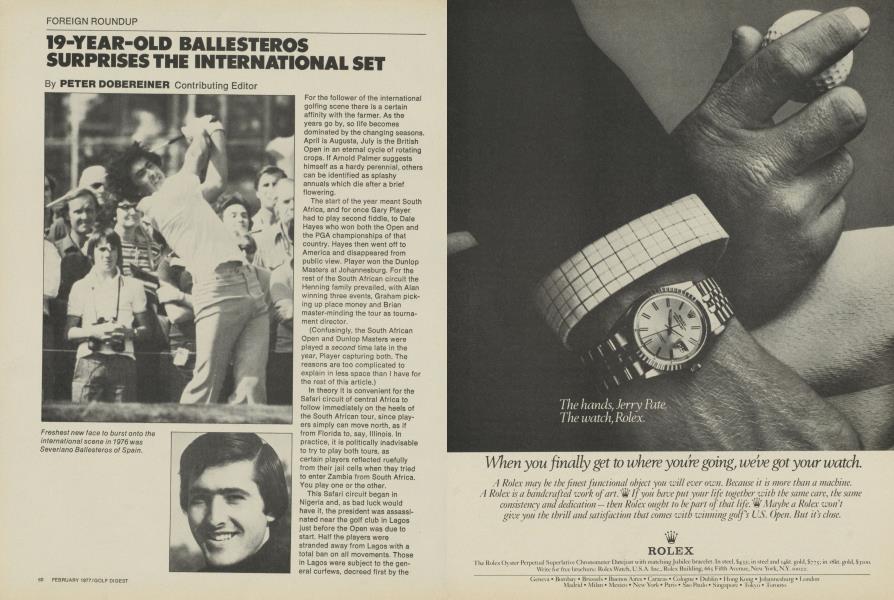 19-YEAR-OLD BALLESTEROS SURPRISES THE INTERNATIONAL SET