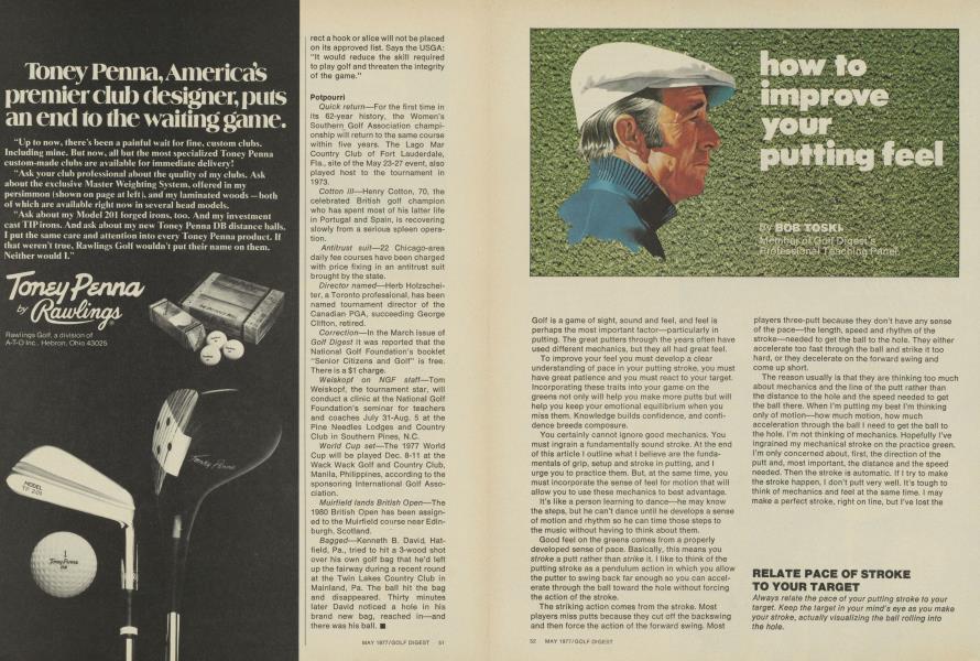 How improve your putting feel