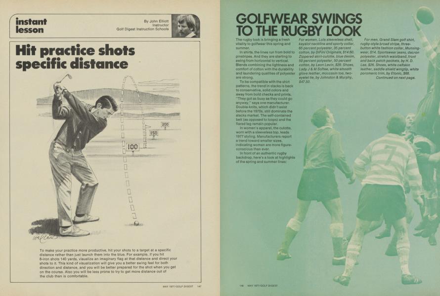 Hit practice shots specific distance