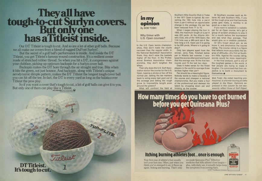 Why tinker with the U.S. Open courses?