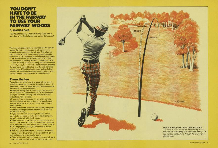 YOU DON’T HAVE TO BE IN THE FAIRWAY TO USE YOUR FAIRWAY WOODS