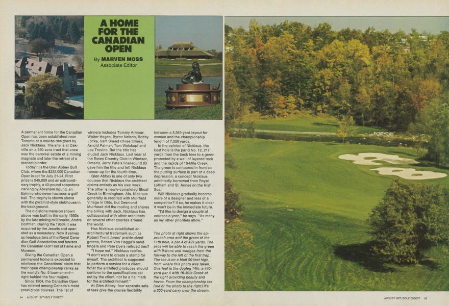 A Home for the Canadian Open