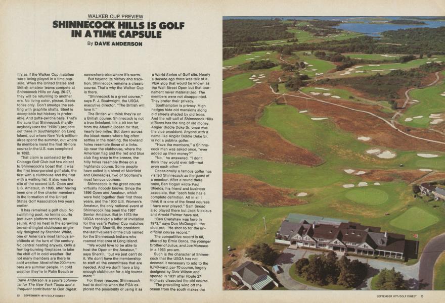 SHINNECOCK HILLS IS GOLF IN A TIME CAPSULE