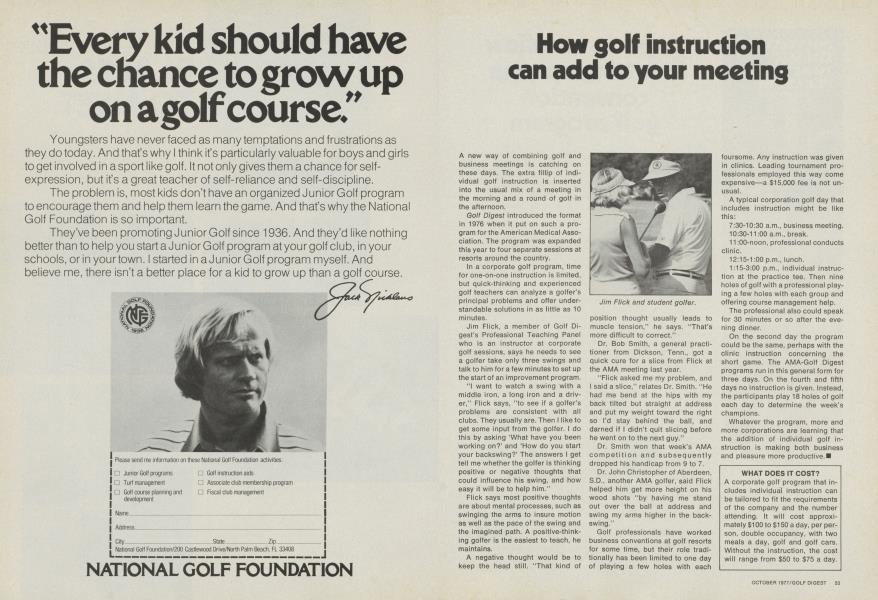 How golf instruction can add to your meeting