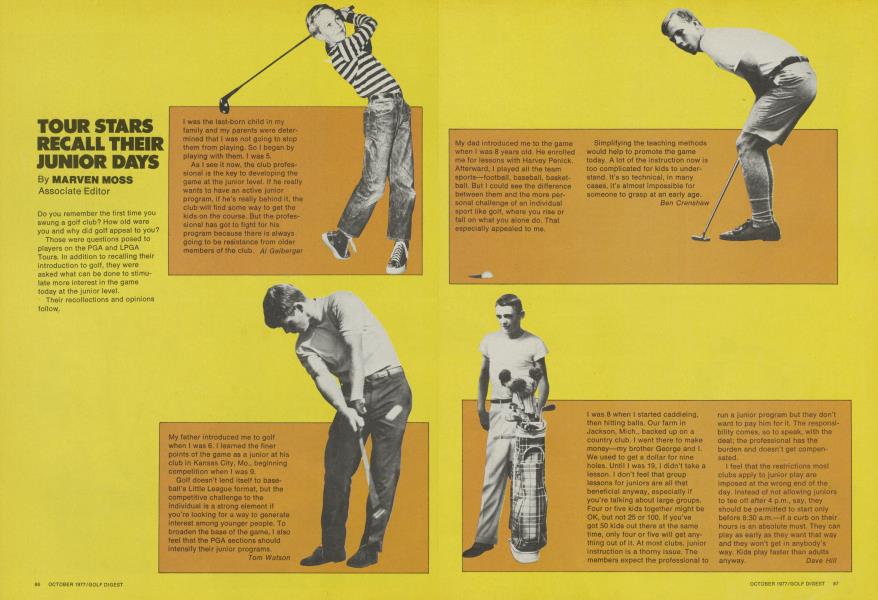 TOUR STARS RECALL THEIR JUNIOR DAYS