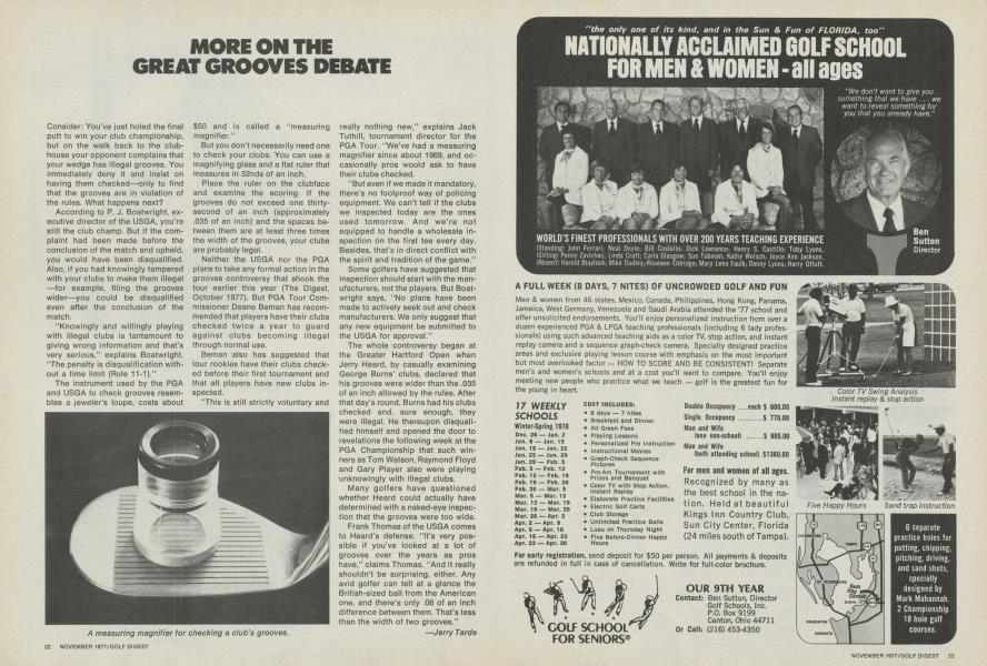 MORE ON THE GREAT GROOVES DEBATE