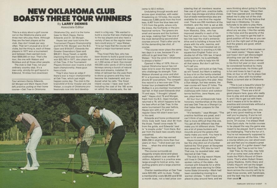 NEW OKLAHOMA CLUB BOASTS THREE TOUR WINNERS