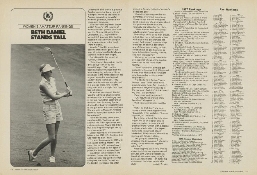 BETH DANIEL STANDS TALL