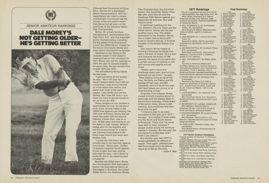 DALE MOREY’S NOT GETTING OLDER-HE’S GETTING BETTER