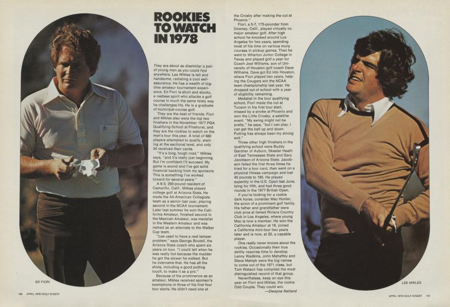 ROOKIES TO WATCH IN 1978