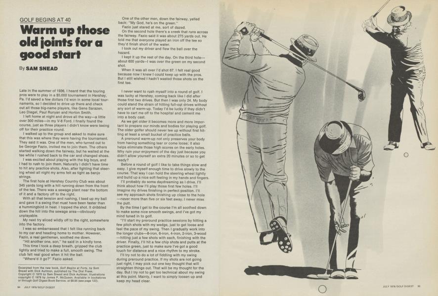 Warm up those old joints for a good start