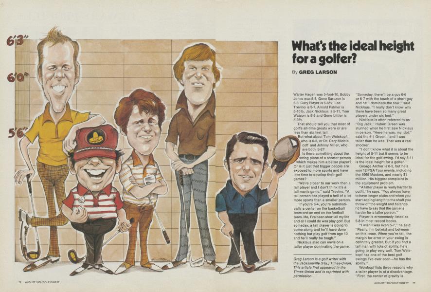 What’s the ideal height for a golfer?