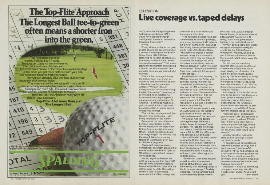 Live coverage vs. taped delays