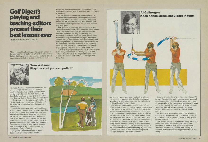 Golf Digest's playing and teaching editors present their best lessons ever
