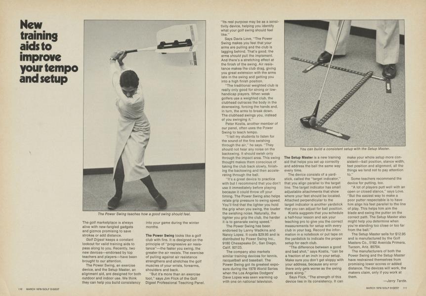 New training aids to improve your tempo and setup