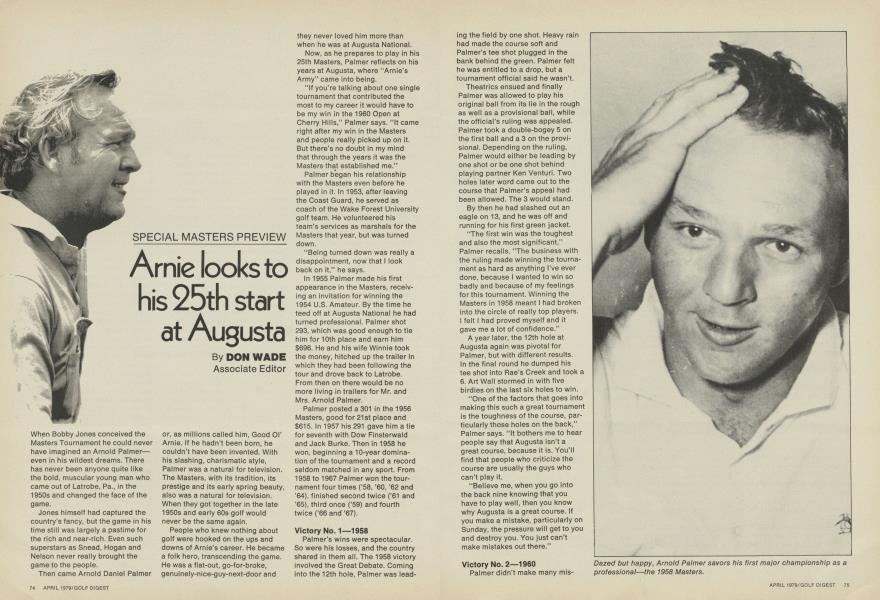 Arnie looks to his 25th start at Augusta