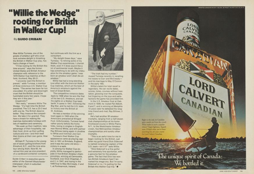 "Willie the Wedge” rooting for British in Walker Cup!