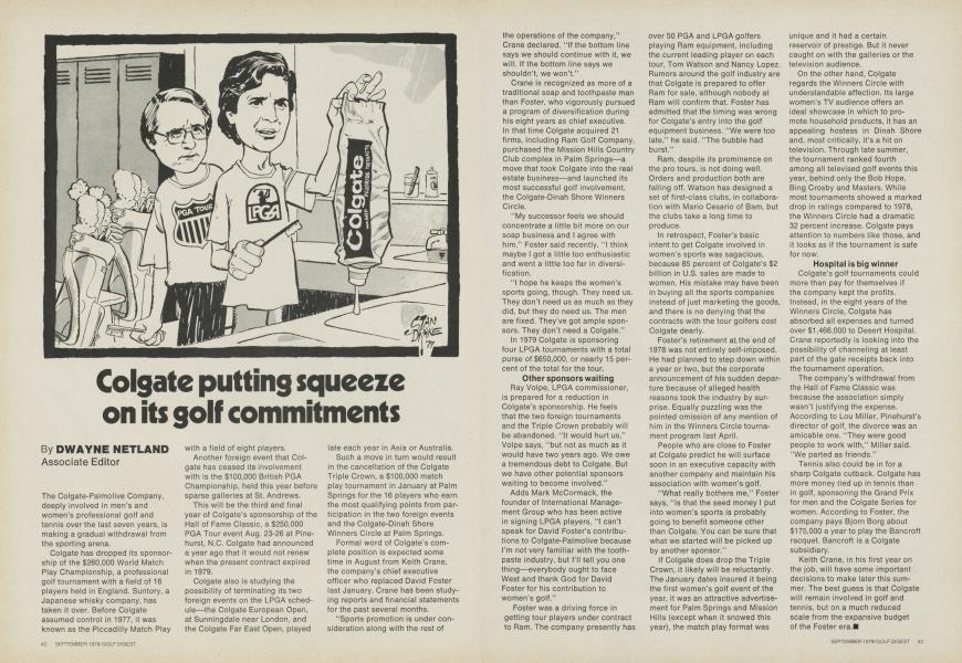 Colgate putting squeeze on its golf commitments