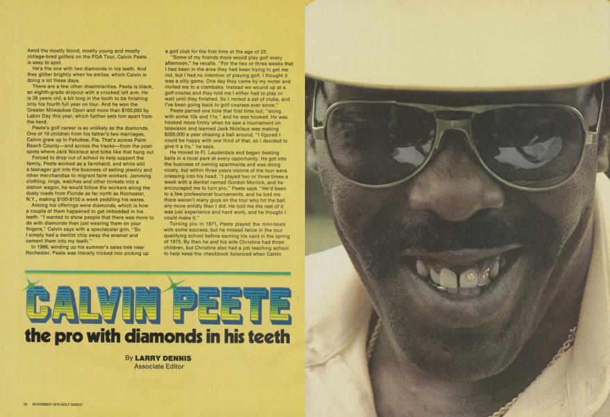 CALVIN PEETE the pro with diamonds in his teeth