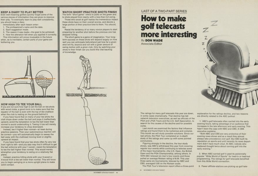 How to make golf telecasts more interesting